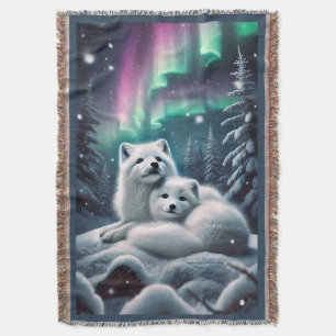 Loving Arktiska rävar, Snöskog i norra Ljus Filt