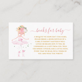 Loving Ballerina Stanind Bokar för Baby Card Visitkort
