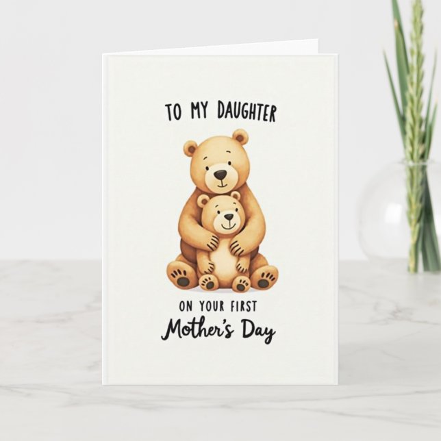 Loving Bears Mothers Day Card Kort (Framsida)