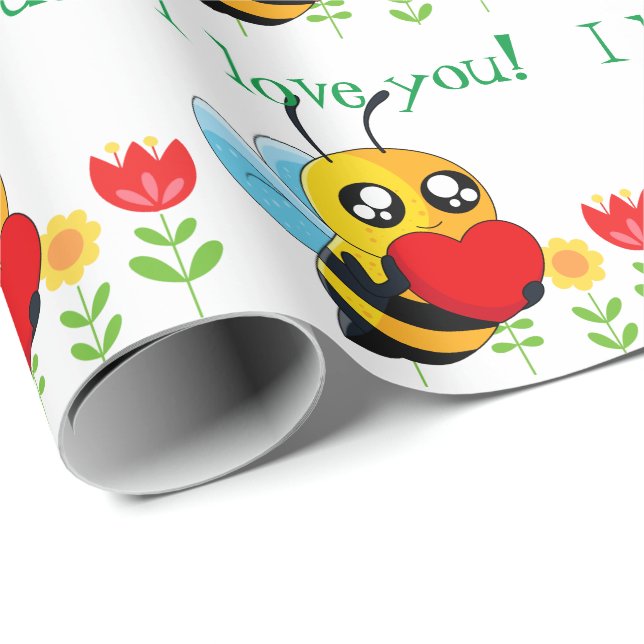 Loving Bee Presentpapper (Rullad Hörn)