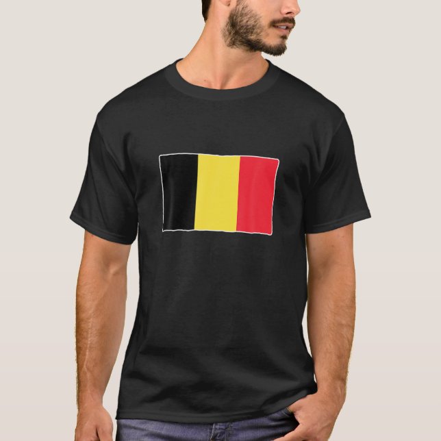 Loving Belgium Flagga Patriotic Belgium Sports Sup T Shirt (Framsida)