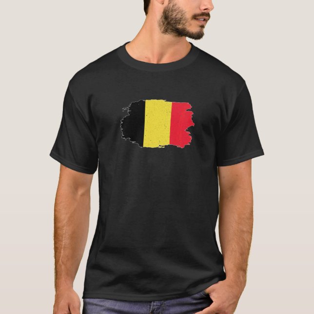Loving Belgium Flagga Patriotic Belgium Sports Sup T Shirt (Framsida)