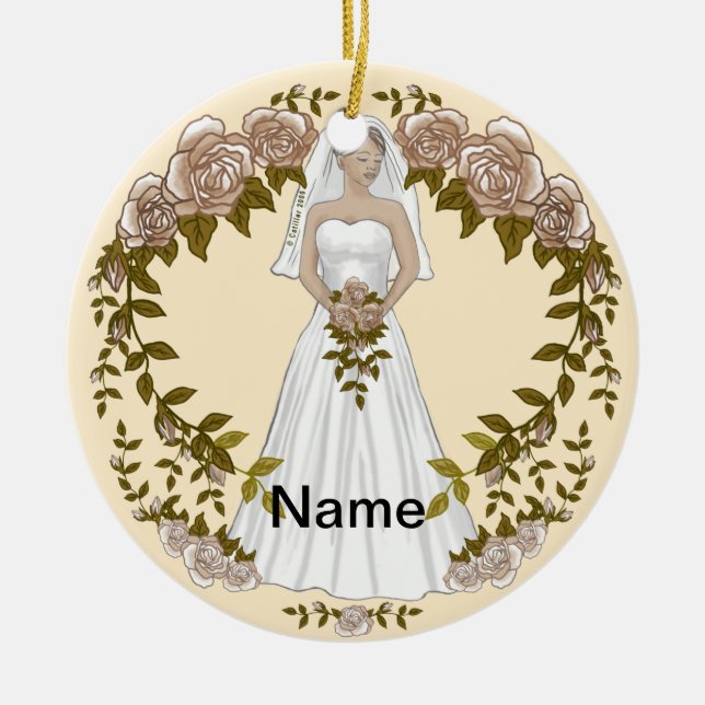 Loving Bride bröllop Ornament (Framsidan)