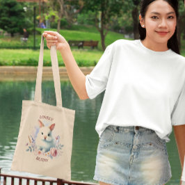 Loving Bunny Pastel Tote - Cute & Whimsical Design Tygkasse