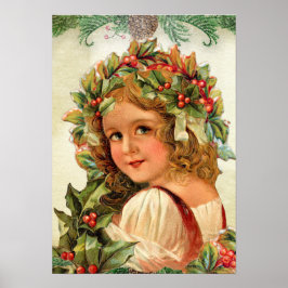 Loving Cards Julafton Girl 1897 Poster