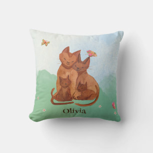Loving Cat Family Kudde