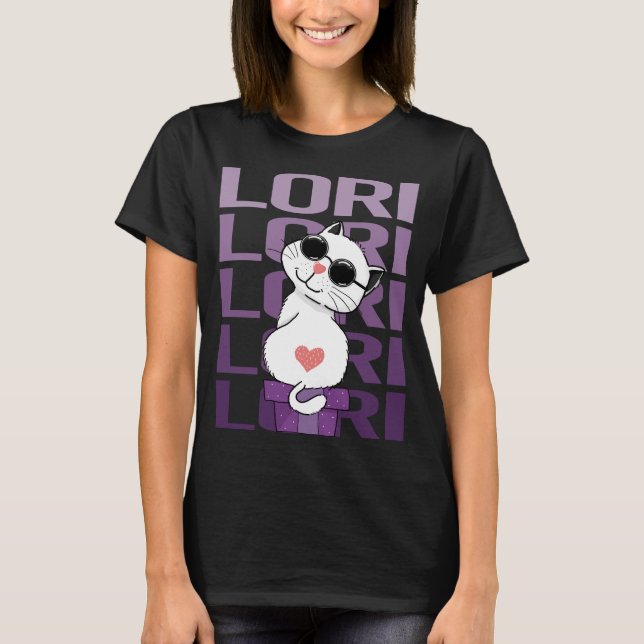 Loving Cat - Lori Namn T Shirt (Framsida)