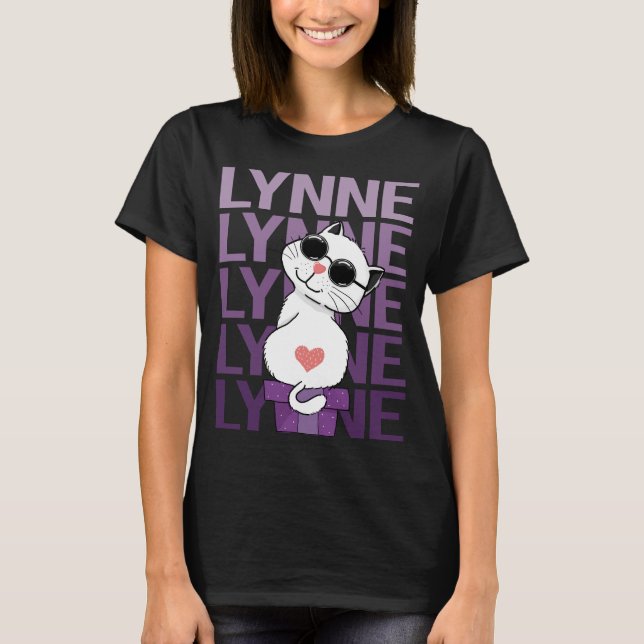 Loving Cat - Lynne Namn T Shirt (Framsida)