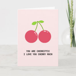 Loving Cherry Fruit Pun I Kärlek - Årsdag Kort