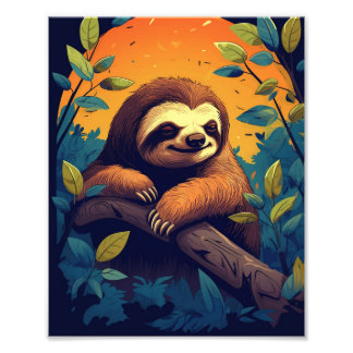 Loving Chillout Sloth Fototryck