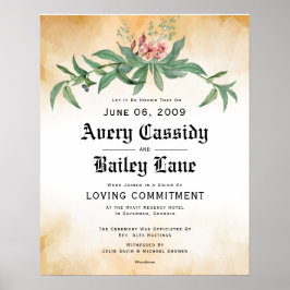 Loving Commement ♥ Bröllop Certificate Poster