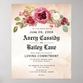 Loving Commement ♥ Bröllop Certificate Poster