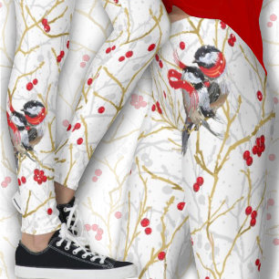 Loving Cuddling Chickadees par Leggings