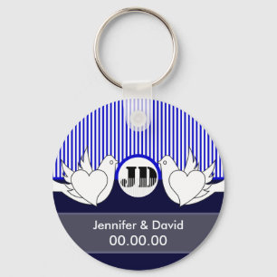 Loving Doves Bröllop-nyckelkedjor Nyckelring