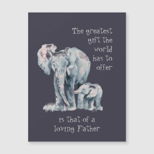 Loving Elephant Far & Baby djur Quote