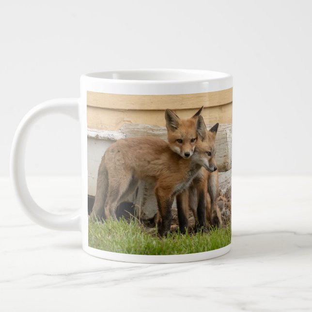 Loving Fox Kits Jumbo Mugg (Vänster)