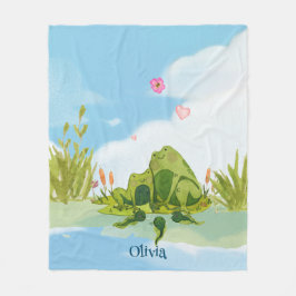 Loving Frog Family Fleecefilt