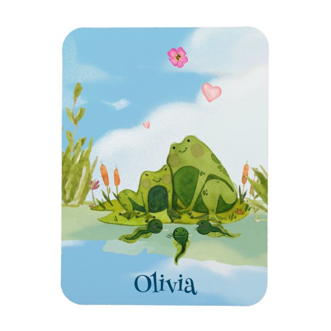 Loving Frog Family Magnet (Vertikal)