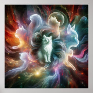 Loving Gaze: Cat Spirit Poster
