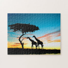 Loving Giraffe Couple, Jigszawa Puzzle Pussel