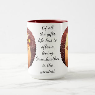 Loving Grandmor Inspirational Quote Hedgehog Mugg