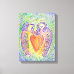 Loving Guardian Änglar Art Wrapped Canvas Paintin