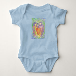 Loving Guardian Änglar Heart Art Baby Bodykosting T Shirt