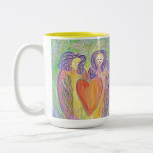 Loving Guardian Änglar Heart Art Coffee Mugg eller