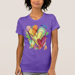 Loving Healing Hearts Art Anpassningsbar T-Shirts