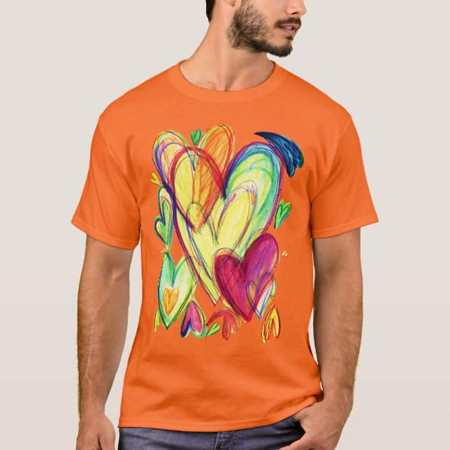 Loving Healing Hearts Inational Art Shirt Tee (Framsida)