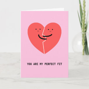 Loving Heart Puzzle Perfekt Passing Valentine Kärl Kort