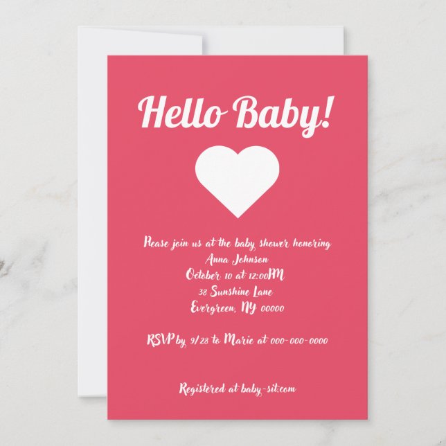 Loving Hearts Hej Baby! Julkort (Framsida)