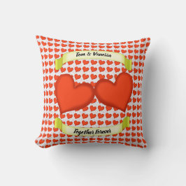 Loving Hearts Square Pillow Kudde