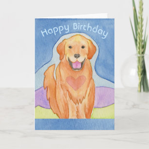 Loving Hund födelsedagskort Tack Kort