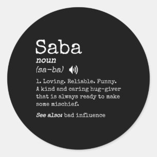 Loving Jewish Grandad Saba Definition Say Saba Runt Klistermärke