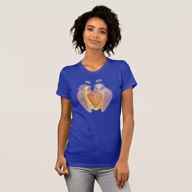 Loving Kind Guardian Änglar Art Women's T-Shirts (Hel framsida)