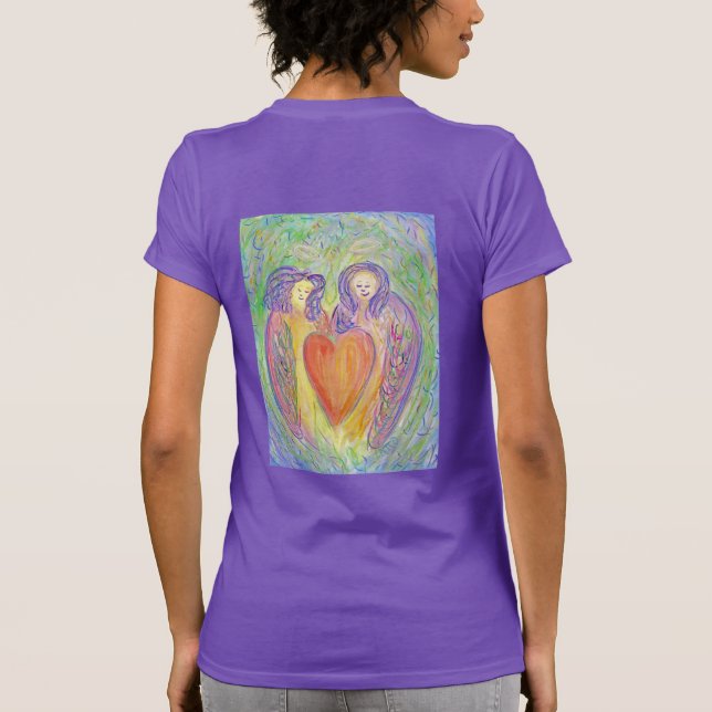 Loving Kind Guardian Änglar Art Women's T-Shirts (Baksida)