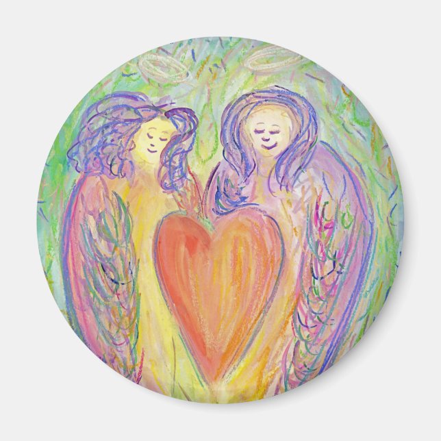Loving Kindness Guardian Änglar Art Fridge Magnets Magnet (Framsidan)