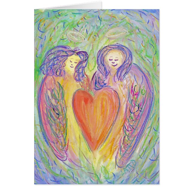 Loving Kindness Guardian Änglar Art Greeting Cards Hälsningskort (Framsidan)