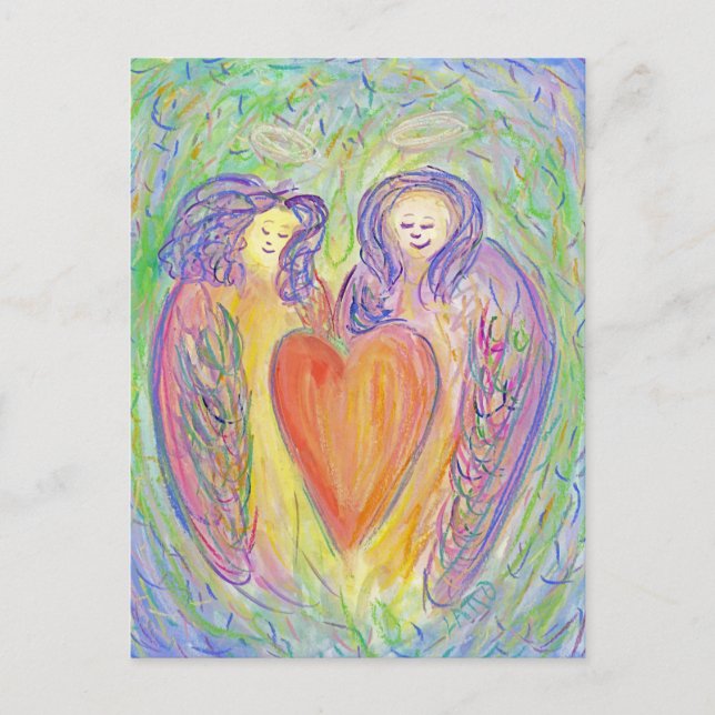 Loving Kindness Guardian Änglar Art-vykort Vykort (Framsida)