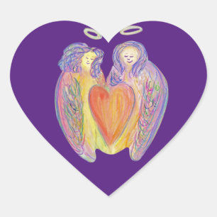 Loving Kindness Guardian Änglar Decal Stickers Hjärtformat Klistermärke