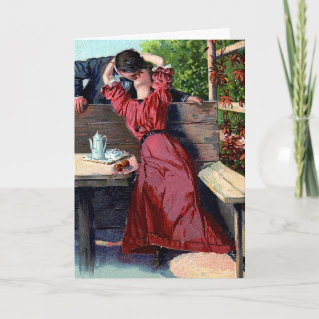 Loving Kiss Valentine Card Helgkort (Framsida)