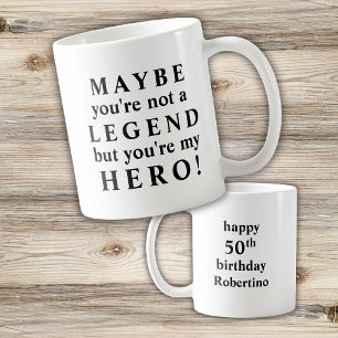 Loving Legend My Hero 50:e födelsedagen Kaffemugg