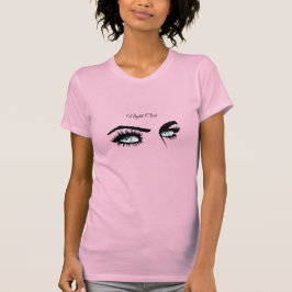 Loving Light Blue Definied Teckning Female Glance T Shirt