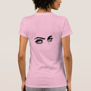 Loving Light Blue Definied Teckning Female Glance T Shirt