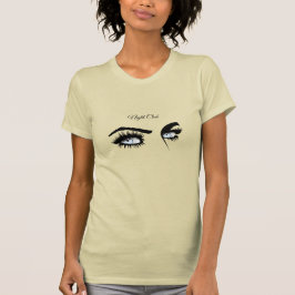 Loving Light Blue Definied Teckning Female Glance T Shirt