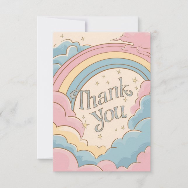 Loving Magic Rainbow and Clouds Tack Kort (Framsida)