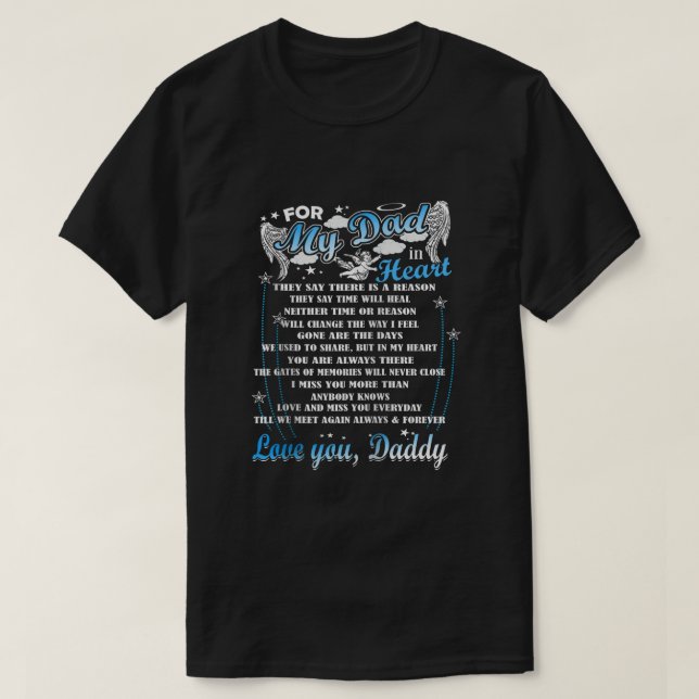 Loving Memorial My Pappa T Shirt for my Pappa bor  (Design framsida)