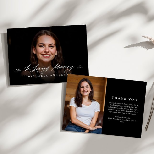 Loving Memory Firande of Life/Funeral/Memorial Tack Kort (Skapare uppladdad)