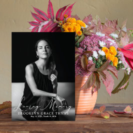 Loving Memory Fullt Photo Memorial Program